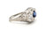  Art Deco Sapphire Diamond 3 Stone Ring Sri Lanka Mined 1.58ct GIA 1920s NOS 18K 