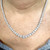 Tennis Necklace Diamond 24.84ct GIA Mined F VS1 18 Inch Graduated 18K 25ct