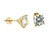  Diamond Stud Earrings 2.10 Carat D VS1 IGI Certified Lab Created Ideal 2ct 4 Prong Screwback 14K Yellow Gold 