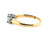  3 Stone Princess Cut Diamond Engagement Ring .50ct 14K Yellow Gold 
