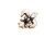  Victorian Fleur De Lis Pendant Necklace Enamel Seed Pearl 14K Original 1850's 