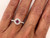 Ruby Diamond Engagement Ring 1cttw Halo 14K White Gold Brand New July Birthstone