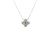 Diamond Pendant Necklace Flower Clover .56ct 18K Odelia Brand New MSRP $3,750