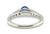 Sapphire Diamond Engagement Ring .85ct 18K White Gold Birthstone Brand New Caressa