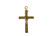 Engraved  Art Deco Cross Pendant Necklace Yellow Gold Original 1930's-1940's