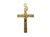 Engraved  Art Deco Cross Pendant Necklace Yellow Gold Original 1930's-1940's