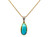 Gem Quality Black Opal Necklace Pendant 18K Yellow Gold Oval Cabochon