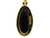 Gem Quality Black Opal Necklace Pendant 18K Yellow Gold Oval Cabochon