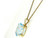 Blue Topaz Necklace Pendant 6 Carat Oval 14K Yellow Gold Birthstone 6ct