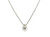 Diamond Solitaire Pendant 1 Carat Mined Bezel Set Antique Cut Pear 14K Gold Chain 1ct