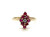 Ruby Diamond Cocktail Cluster Statement Ring 1ct Yellow Gold July Birthstone Ruby Diamond Cocktail Cluster Statement Ring 1ct Yellow Gold July Birthstone