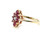 Ruby Diamond Cocktail Cluster Statement Ring 1ct Yellow Gold July Birthstone Ruby Diamond Cocktail Cluster Statement Ring 1ct Yellow Gold July Birthstone