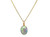Victorian Gem Quality Opal Necklace Pendant 14K Yellow Gold Oval Cabochon