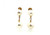  Art Deco Pearl Drop Clip On Earrings 14K Yellow Gold 9mm Antique Original 1940's 