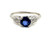  Art Deco Sapphire Diamond Engagement Ring 1.25ct Original 1930's Dinhofer Bros Platinum 