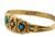  Victorian Pearl Turquoise Baby Ring Original 1880's Yellow Gold Ostby & Barton Co 