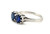 Edwardian 2 Stone Sapphire Ring Platinum 2 Carat Antique 1900s Original