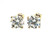  Diamond Stud Earrings 3 Carat Lab Grown D VS1 IGI Ideal Cut 3ct 4 Prong Screwback 14K Yellow Gold 
