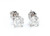Diamond Stud Earrings 1 Carat 4 Prong 14K White Gold Screwback Mined 1ct