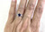 Art Deco Sapphire Diamond Engagement Ring 1.30ct Antique Platinum 1930's
