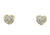 Diamond Heart Cluster Stud Earrings .25ct 14K White & Yellow Gold Mined Diamonds Diamond Heart Cluster Stud Earrings .25ct 14K White & Yellow Gold Mined Diamonds