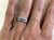 Art Deco Platinum Diamond 2 Stone Ring Wedding Band Set Mined .75ct Original 1940's