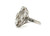  Art Deco Diamond Platinum Cocktail Ring Mined .63ct Filigree Original 1920s 