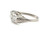  Art Deco 3 Stone Diamond Platinum Ring Mined .45ct Original 1930's 