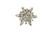  Diamond Snowflake Cluster Slide Pendant Necklace Mined .25ct Yellow Gold 