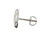  Bling Diamond Single Earring Mined 1ct Look Screwback White Gold 