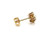 Victorian Pearl Diamond Stud Single Earring 14K Yellow Gold Antique Original 1880's 