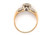  Art Deco Diamond Engagement Ring Mined .35ct Original 1940's 14K White & Yellow Gold 