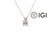  Asscher Cut Diamond Pendant Necklace 2ct D VS1 IGI Certified 14K White Gold 