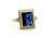  Art Deco Rectangular Sapphire Cocktail Ring 3ct Antique Original 1920's 14K Yellow Gold 