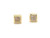  Diamond Stud Earrings .25ct Invisible Set Princess Cut Yellow Gold Pushback 