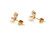  Pearl Diamond Stud Earrings 14K Yellow Gold 6.5mm Pearls 
