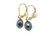  Tahitian Black Pearl Drop Earrings Leverback 14K Yellow Gold 9mm Brand New 