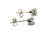 Diamond Stud Earrings Mined .30ct Trillion Cut 14K White Gold Pushback