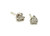 Diamond Stud Earrings Mined .30ct Trillion Cut 14K White Gold Pushback
