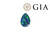 GIA Certified Mined Black Opal Pear Cut Cabochon Gemstone 1.07ct
