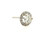 Diamond Halo Single Stud Earring Mined 1/2ct 14K White Gold Pushback .50ct