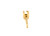 Diamond Single Stud Earring Mined H SI 14K Yellow Gold 4 Prong