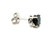  Black Diamond Single Stud Earring RBC Pushback 1ct Size Mined 14K 1 Carat 