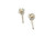  Diamond Stud Earrings Mined 1/3ct Round Brilliant Cut 14K White Gold Pushback 