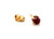  Ruby Single Stud Earring .20ct Round 14K Yellow Gold July Birthstone 