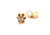 Single Diamond Stud Earring Buttercup Mined RBC 14K Yellow Gold
