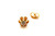 Single Buttercup Diamond Stud Earring Mined RBC 14K Yellow Gold