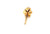  Single Buttercup Diamond Stud Earring Mined RBC 14K Yellow Gold 
