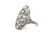 Art Deco 5 Stone Diamond Platinum Cocktail Ring Old Mine Cushion 1.47ct Original 1920's