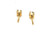 Diamond Stud Earrings Pushback Mined .25ct RBC 14K Yellow Gold Screwback